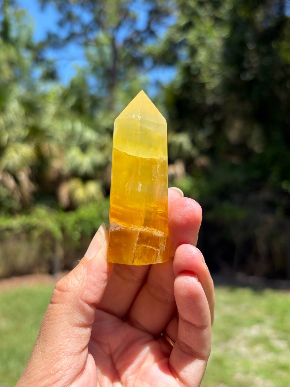 2.5” Yellow Fluorite Crystal Tower